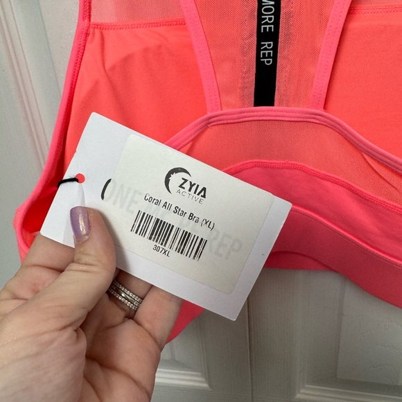 Women's Pink Sports Bra - Picture 4 of 5